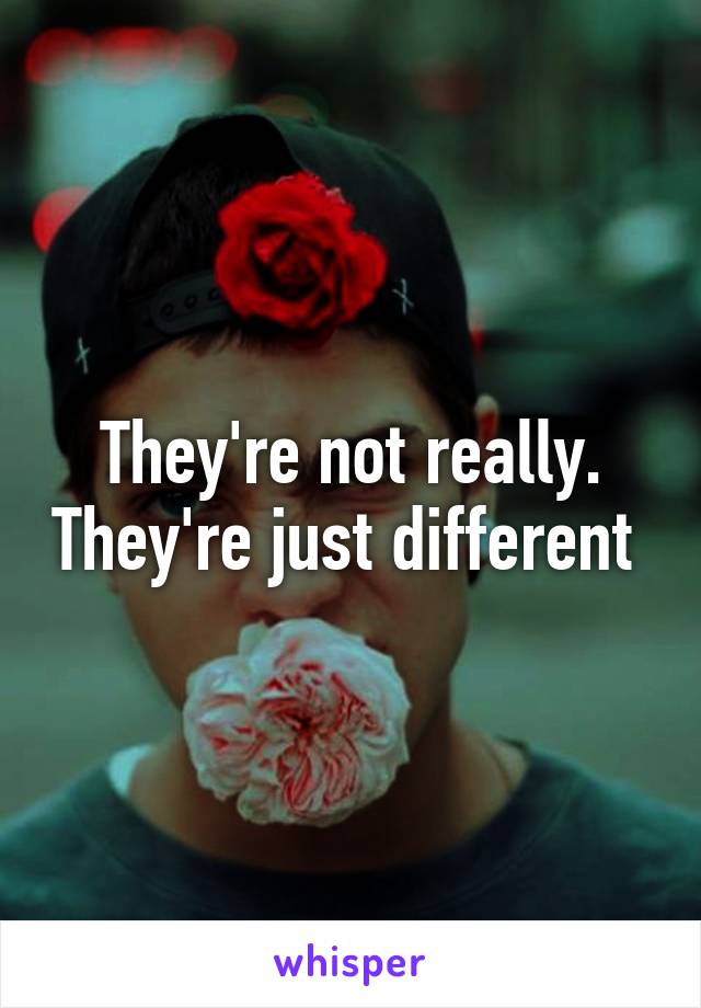 They're not really. They're just different 