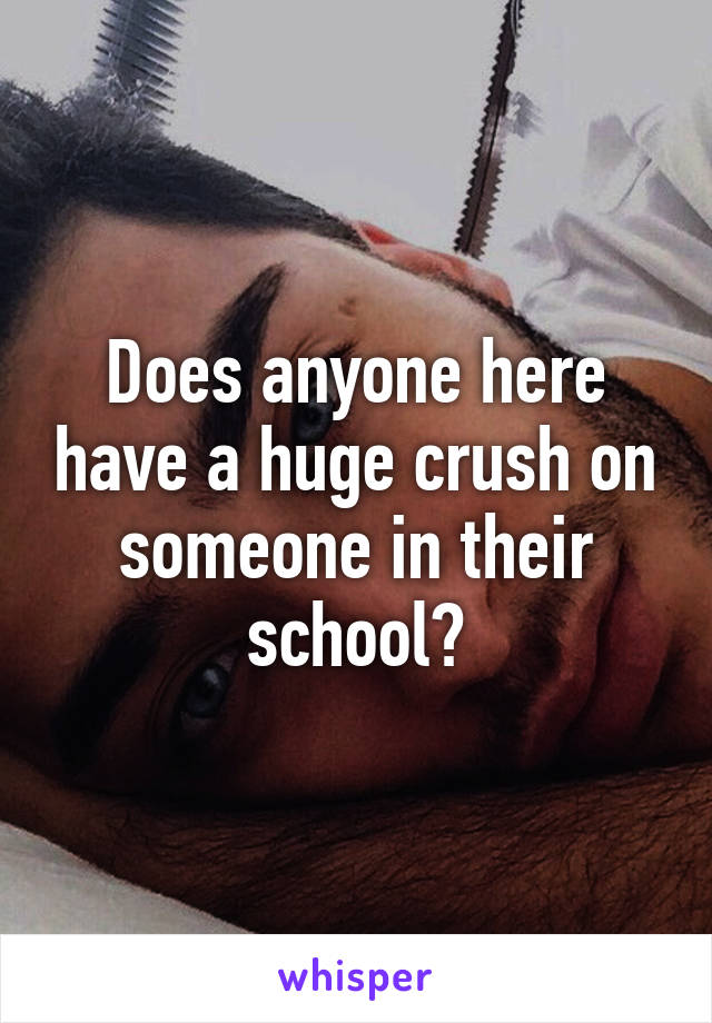 Does anyone here have a huge crush on someone in their school?