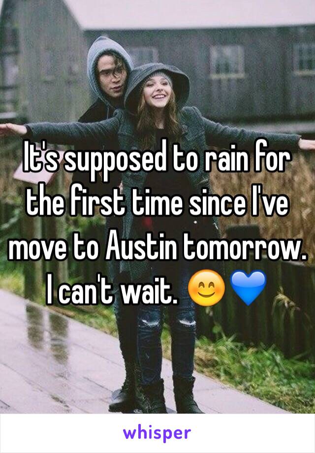 It's supposed to rain for the first time since I've move to Austin tomorrow. I can't wait. 😊💙