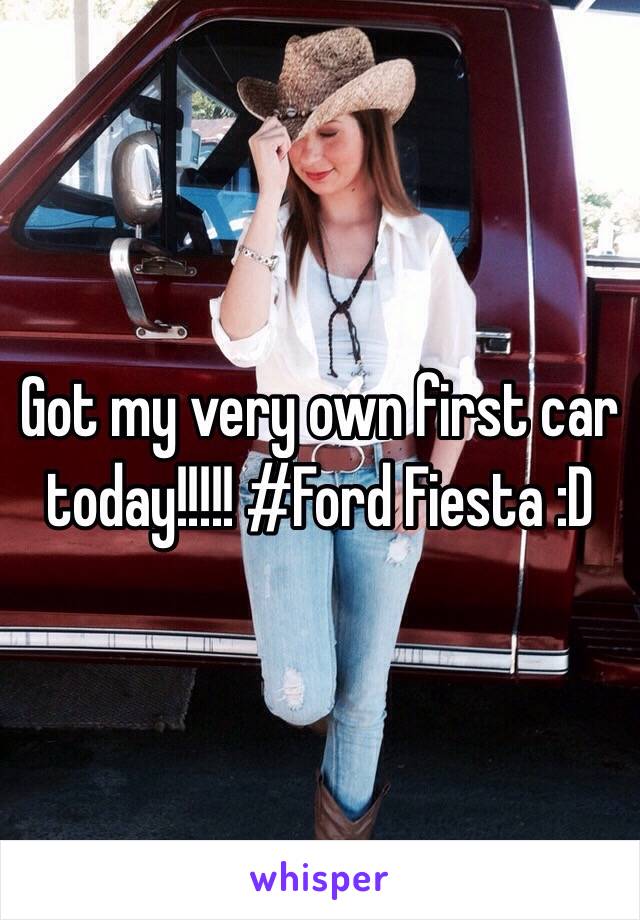 Got my very own first car today!!!!! #Ford Fiesta :D