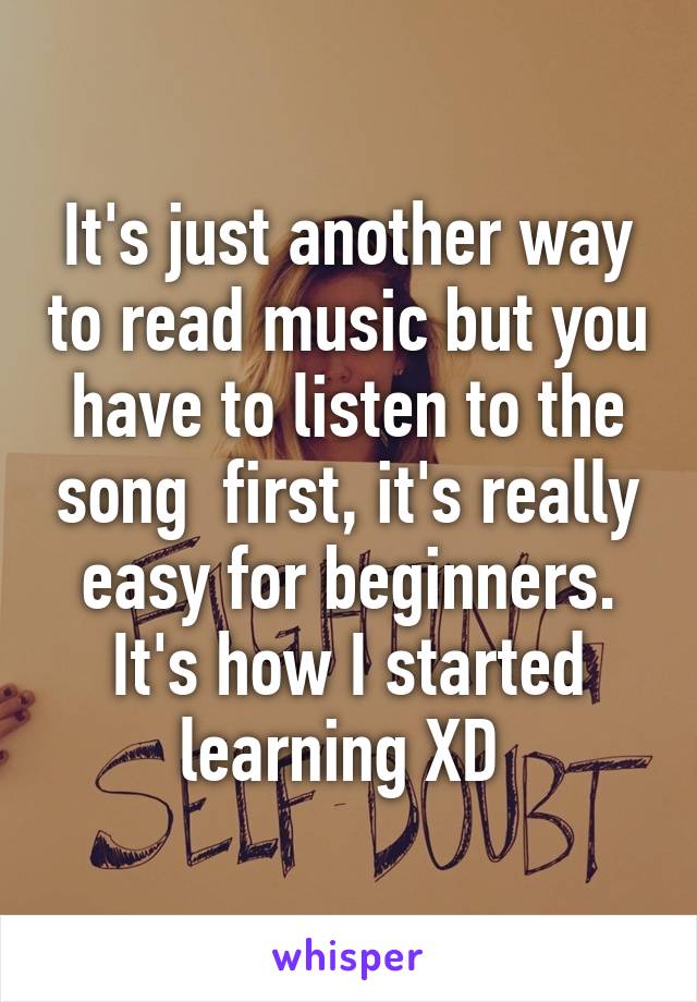 It's just another way to read music but you have to listen to the song  first, it's really easy for beginners. It's how I started learning XD 