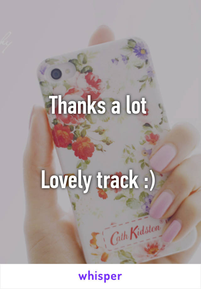 Thanks a lot 


Lovely track :) 