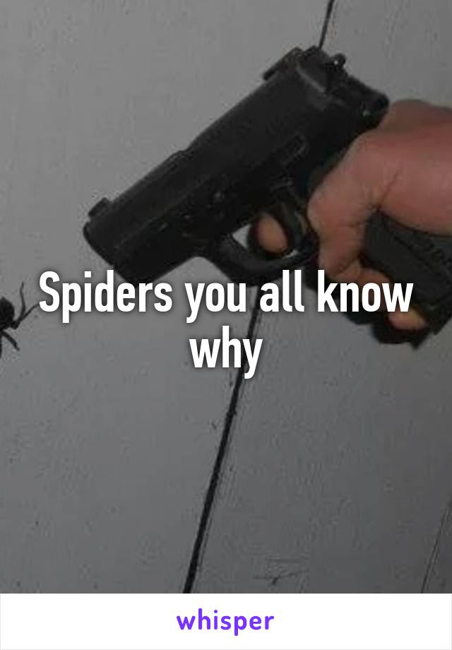 Spiders you all know why