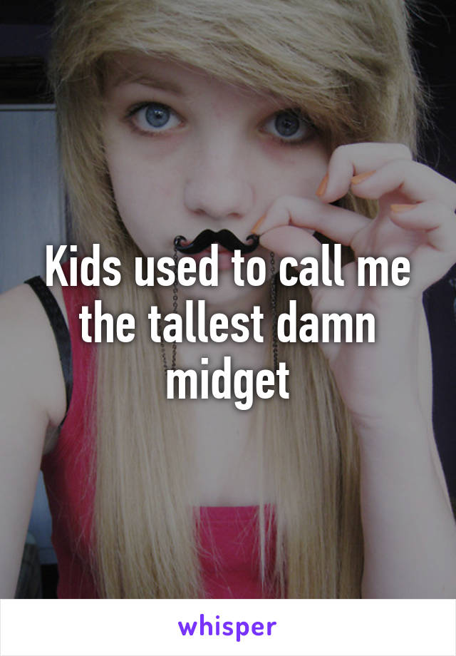 Kids used to call me the tallest damn midget