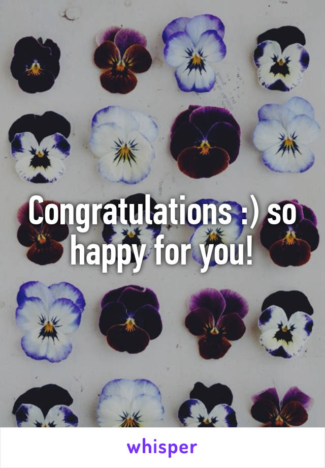 Congratulations :) so happy for you!