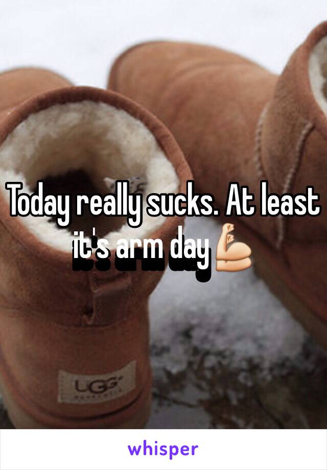 Today really sucks. At least it's arm day💪