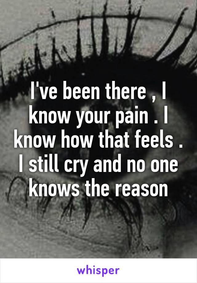 I've been there , I know your pain . I know how that feels . I still cry and no one knows the reason