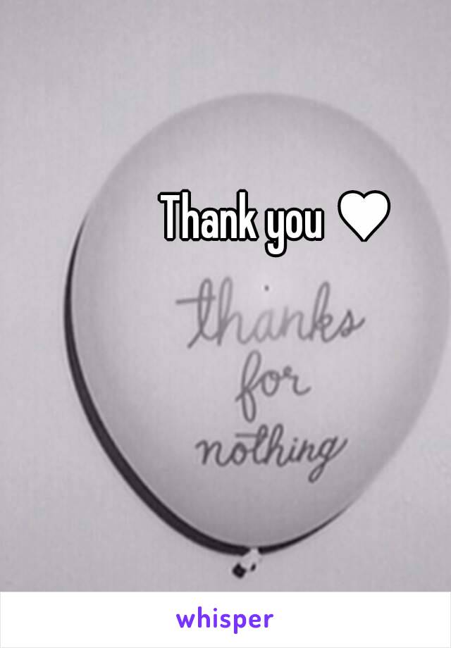 Thank you ♥