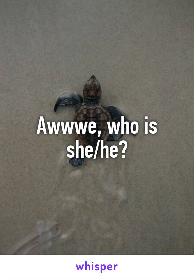 Awwwe, who is she/he?