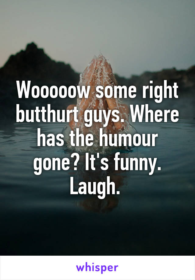 Wooooow some right butthurt guys. Where has the humour gone? It's funny. Laugh. 