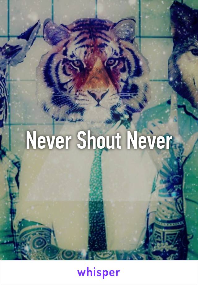 Never Shout Never