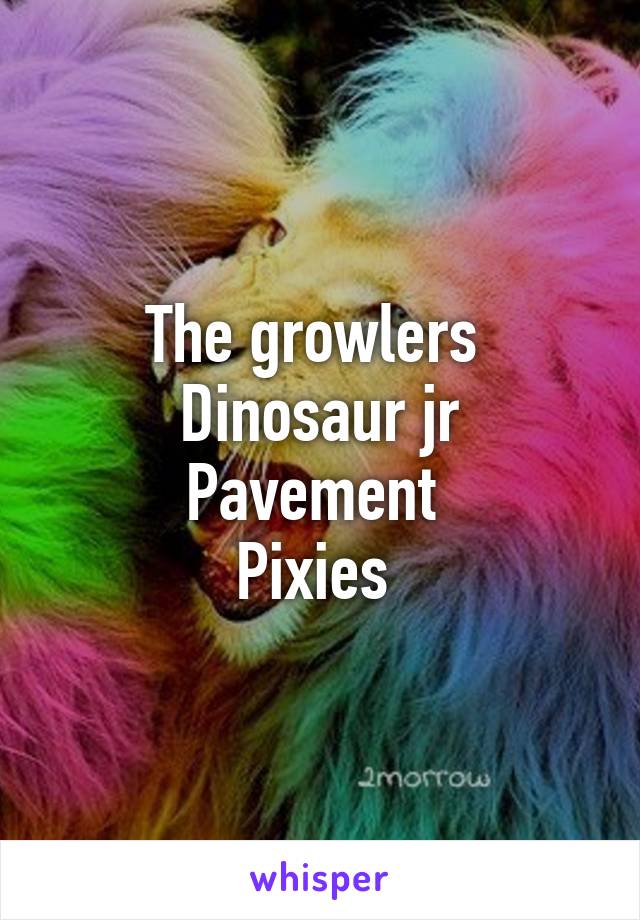 The growlers 
Dinosaur jr
Pavement 
Pixies 