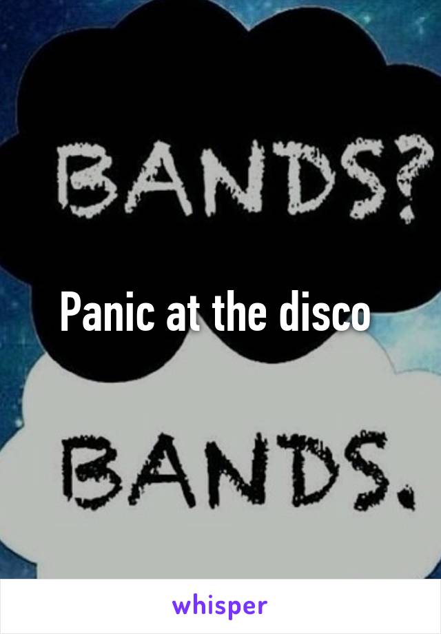 Panic at the disco 