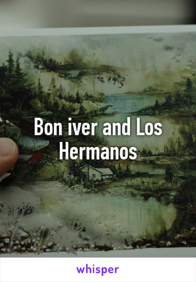 Bon iver and Los Hermanos