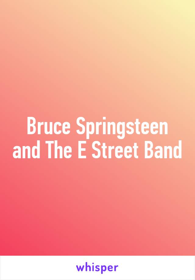 Bruce Springsteen and The E Street Band