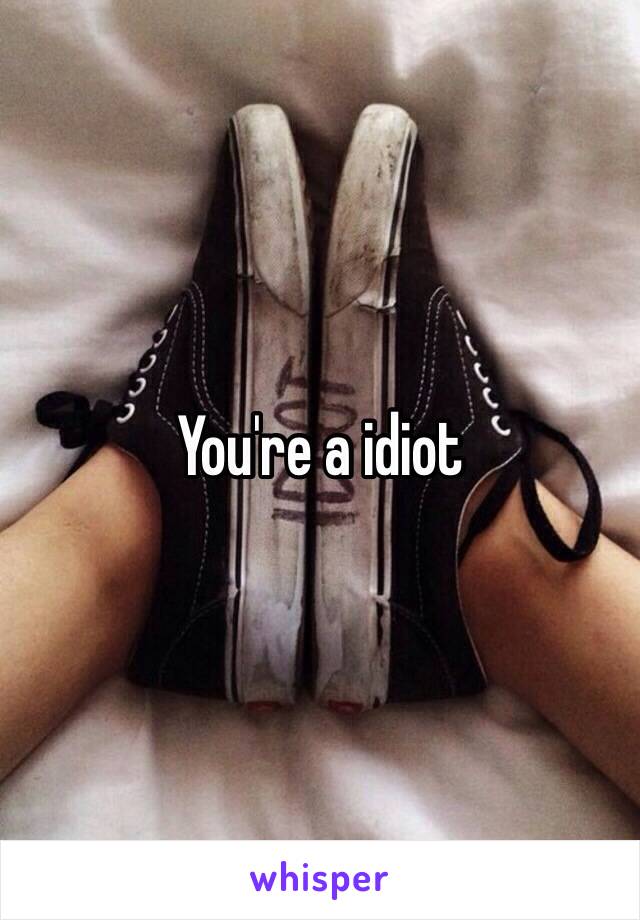 You're a idiot