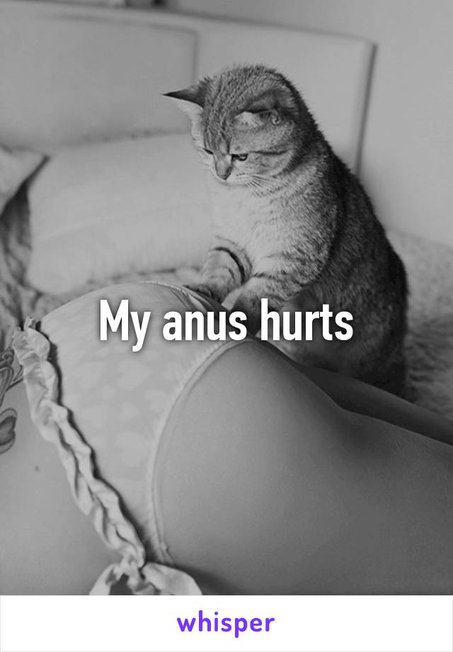 My anus hurts