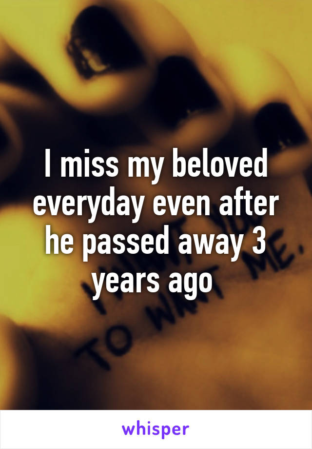 I Miss My Beloved Everyday Even After He Passed Away 3 Years Ago