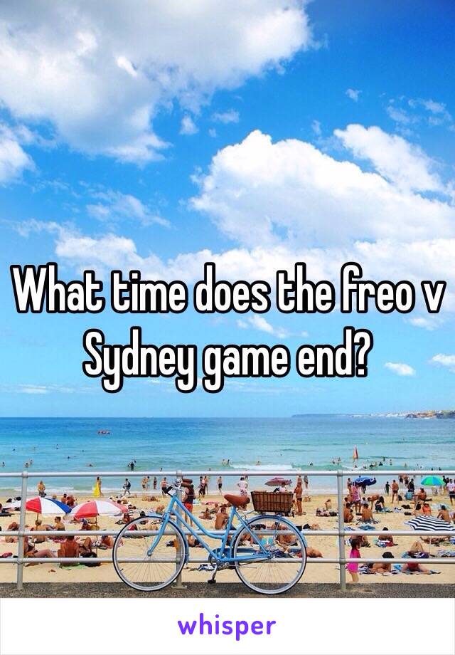 What time does the freo v Sydney game end? 