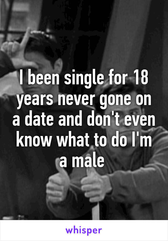 I been single for 18 years never gone on a date and don't even know what to do I'm a male 