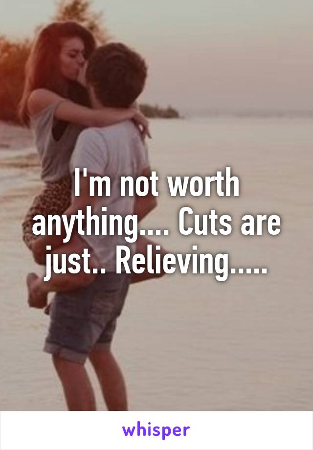 I'm not worth anything.... Cuts are just.. Relieving.....