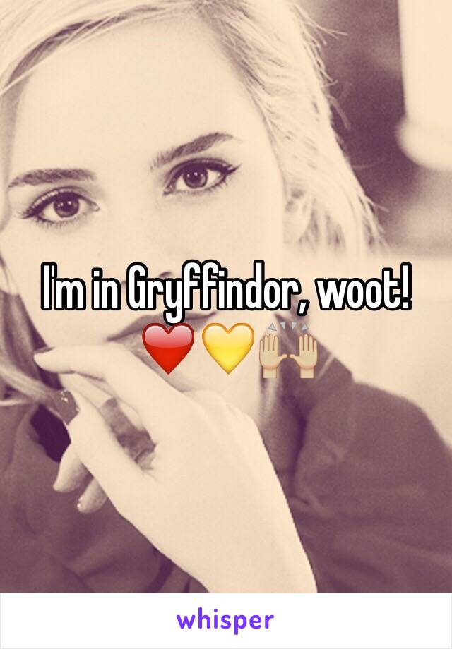 I'm in Gryffindor, woot! ❤️💛🙌🏼