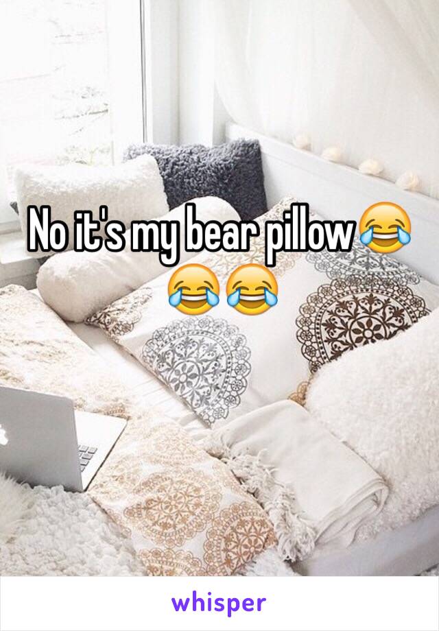 No it's my bear pillow😂😂😂