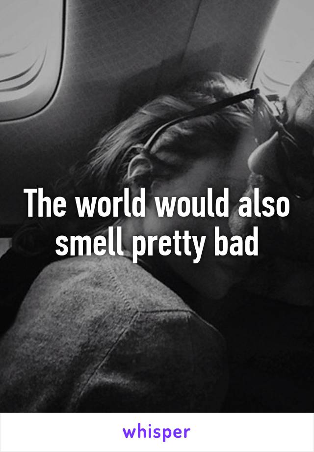 The world would also smell pretty bad