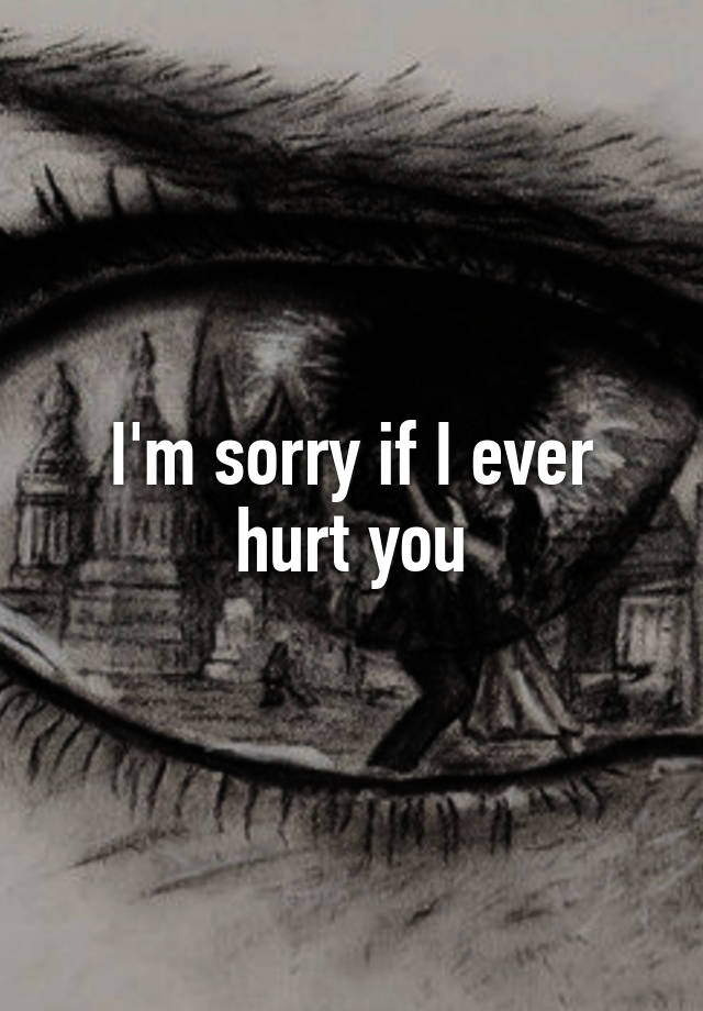 Im Sorry If I Ever Hurt You