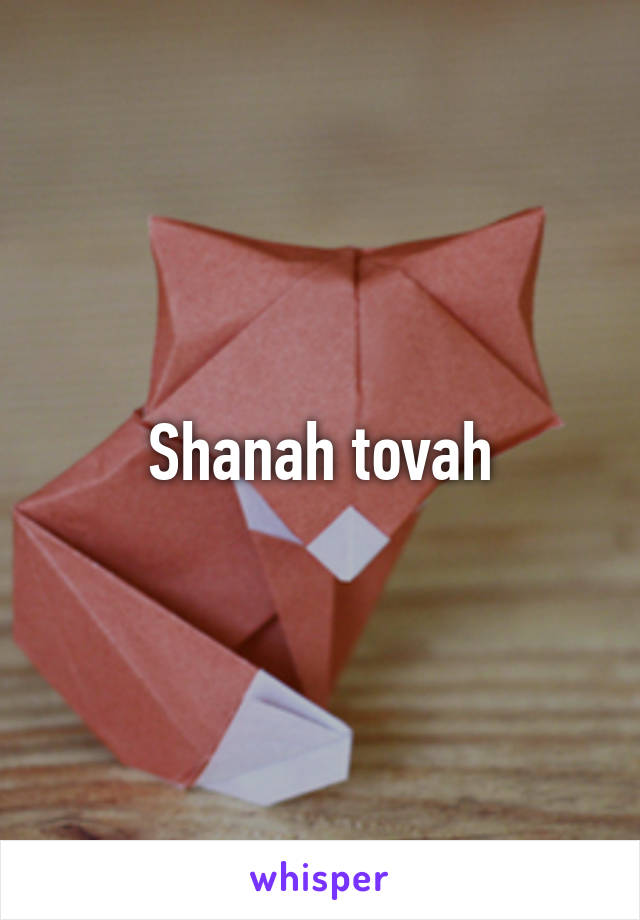 Shanah tovah