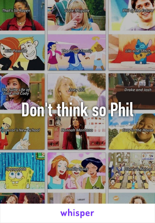Don't think so Phil