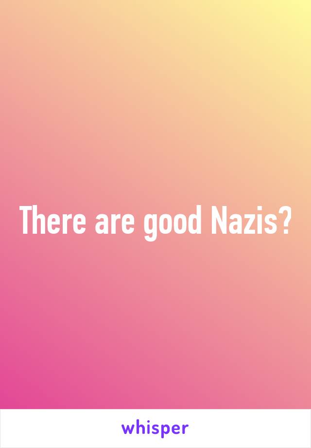 There are good Nazis?