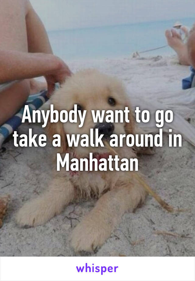 Anybody want to go take a walk around in Manhattan