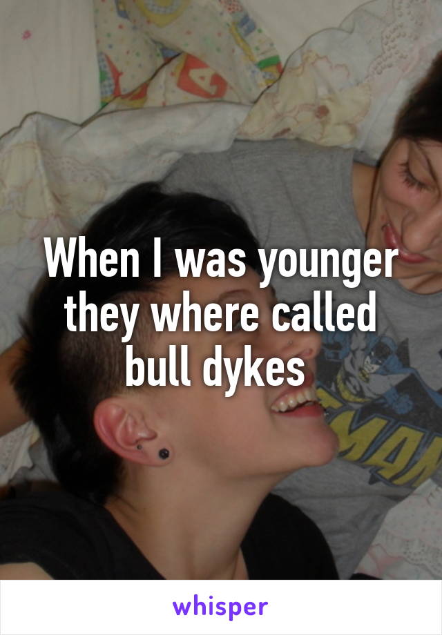 When I was younger they where called bull dykes 