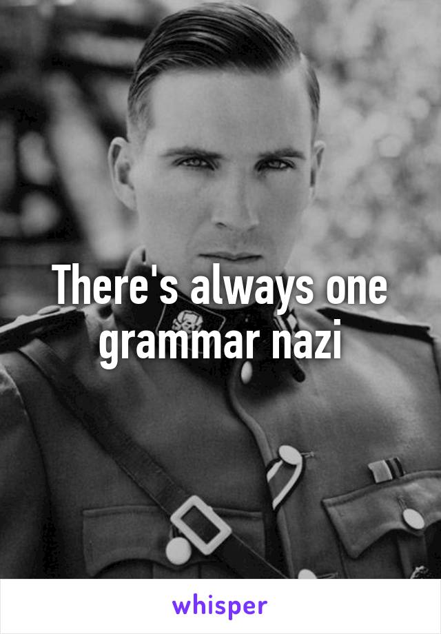 There's always one grammar nazi