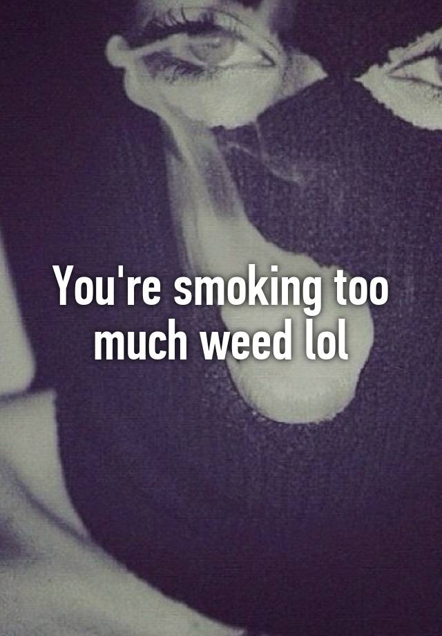 you-re-smoking-too-much-weed-lol