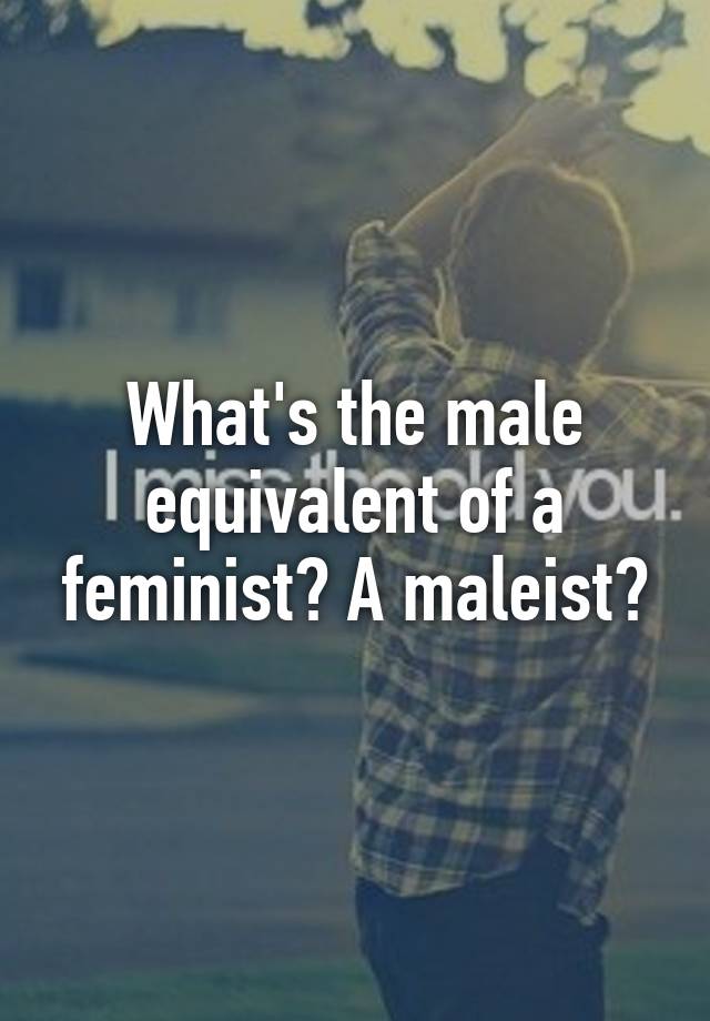 what-s-the-male-equivalent-of-a-feminist-a-maleist