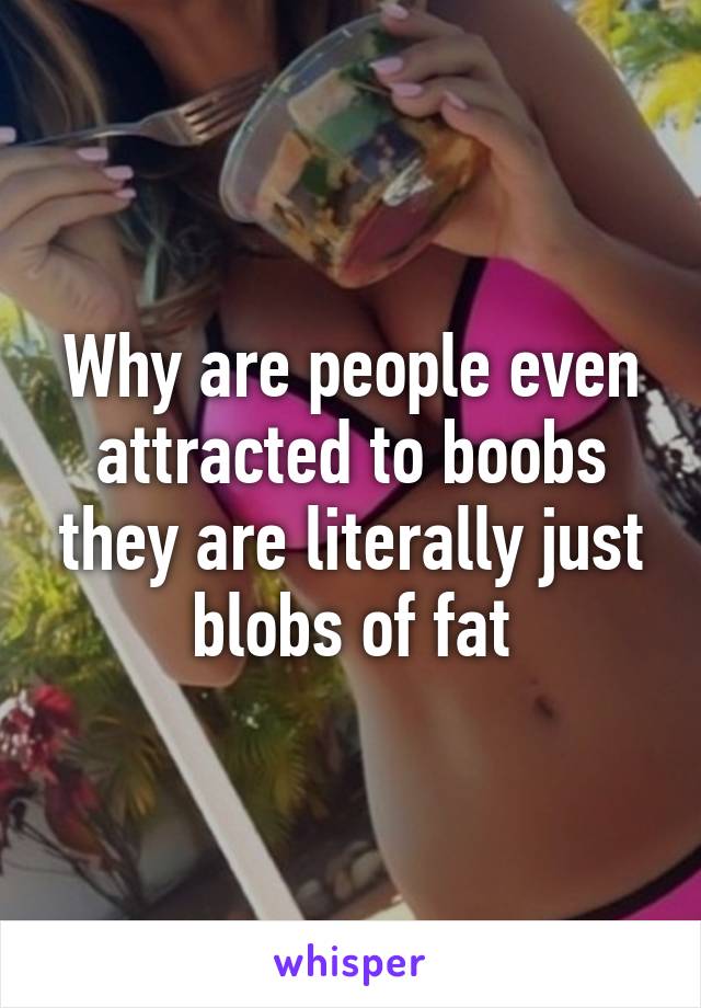 Why are people even attracted to boobs they are literally just blobs of fat