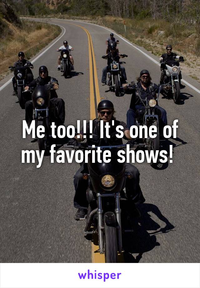 Me too!!! It's one of my favorite shows! 