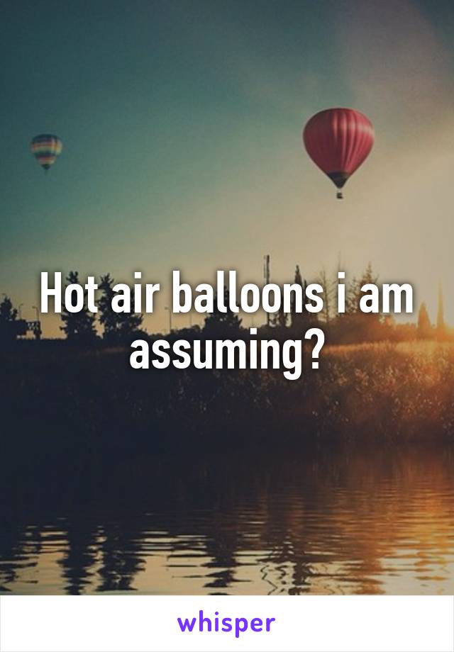 Hot air balloons i am assuming?