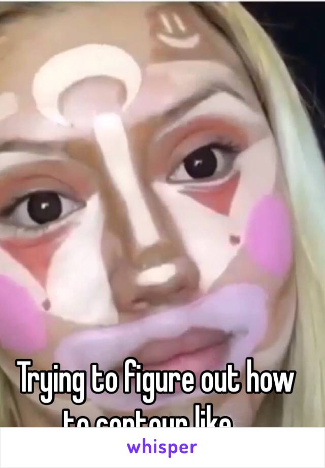 Trying to figure out how to contour like...