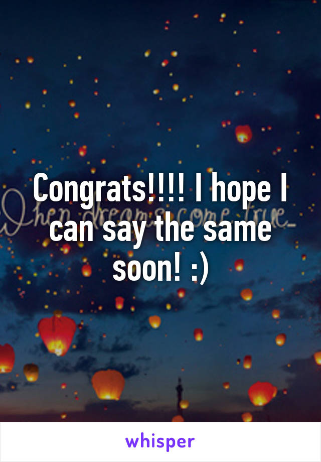 Congrats!!!! I hope I can say the same soon! :)