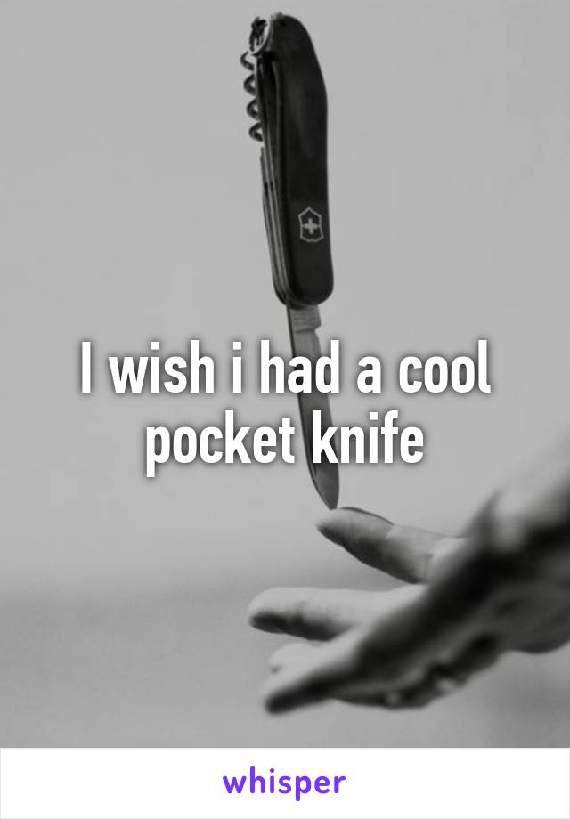 I wish i had a cool pocket knife