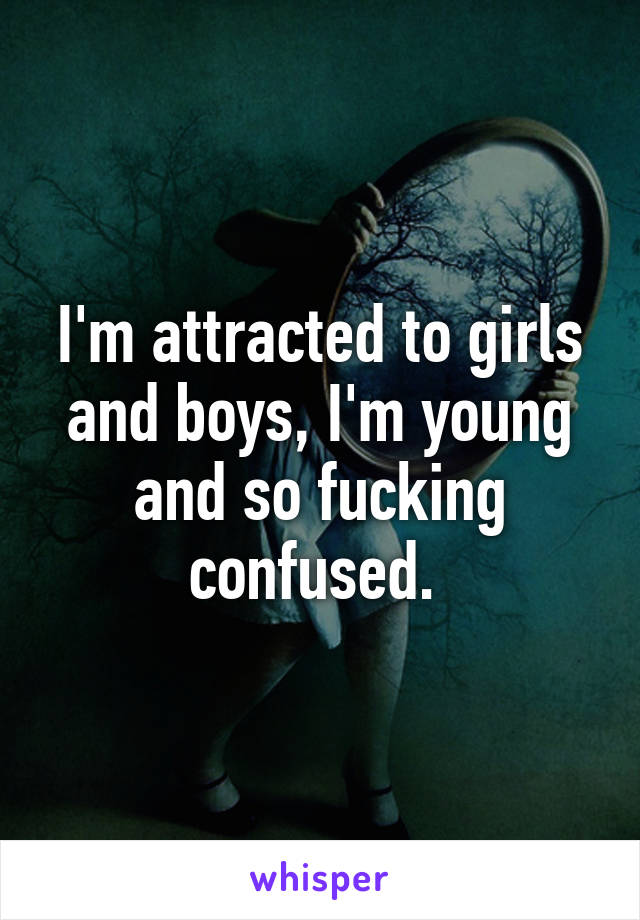 I'm attracted to girls and boys, I'm young and so fucking confused. 