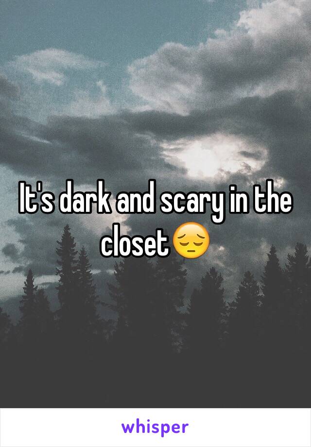 It's dark and scary in the closet😔