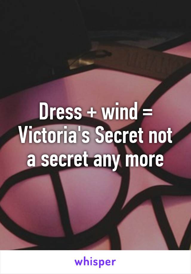 Dress + wind = Victoria's Secret not a secret any more