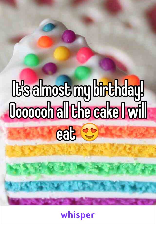 It's almost my birthday! 
Ooooooh all the cake I will eat 😍