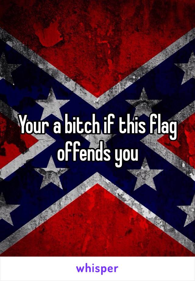 Your a bitch if this flag offends you