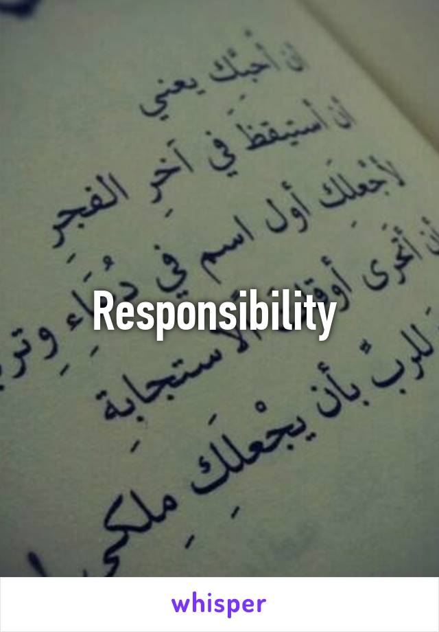 Responsibility 