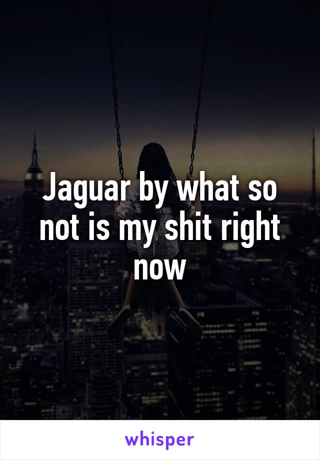 Jaguar by what so not is my shit right now